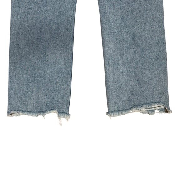 Nuuds Jeans Light Wash Distressed Denim Size 31 Straight Leg Button Fly - Picture 6 of 9